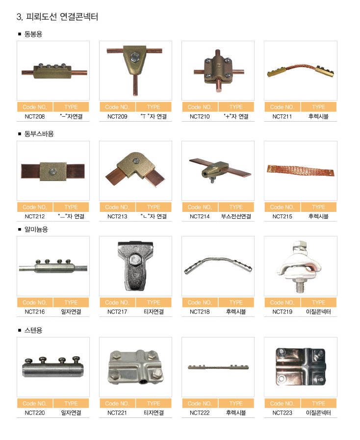 피뢰도선 연결콘넥터